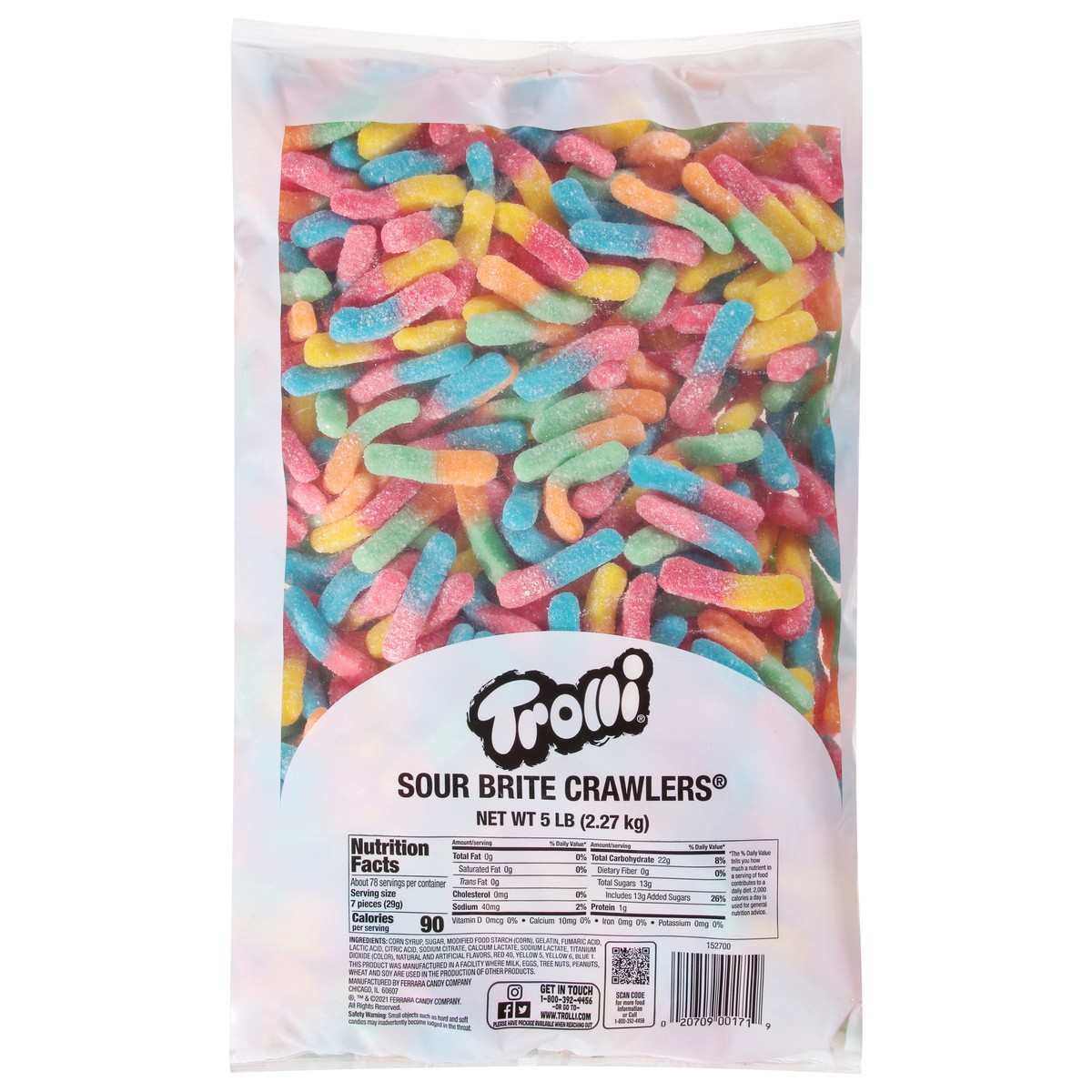 slide 1 of 13, Trolli Sour Brite Crawlers 5 lb, 5 lb