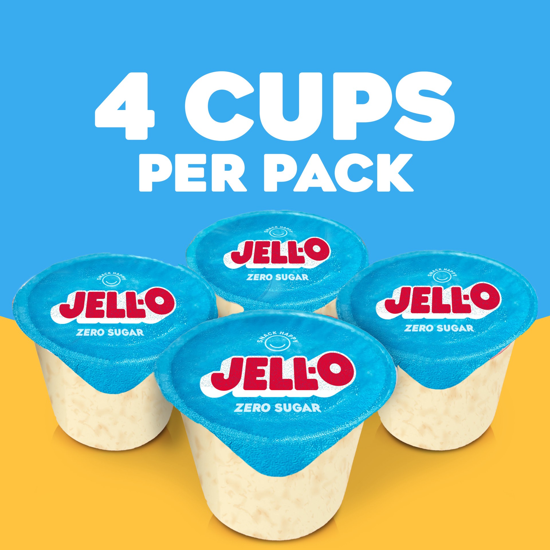 slide 4 of 5, Jell-O Zero Sugar Artificially Flavored Creme Brulee Rice Pudding Ready-to-Eat Snack Cups, 4 ct Cups, 4 ct