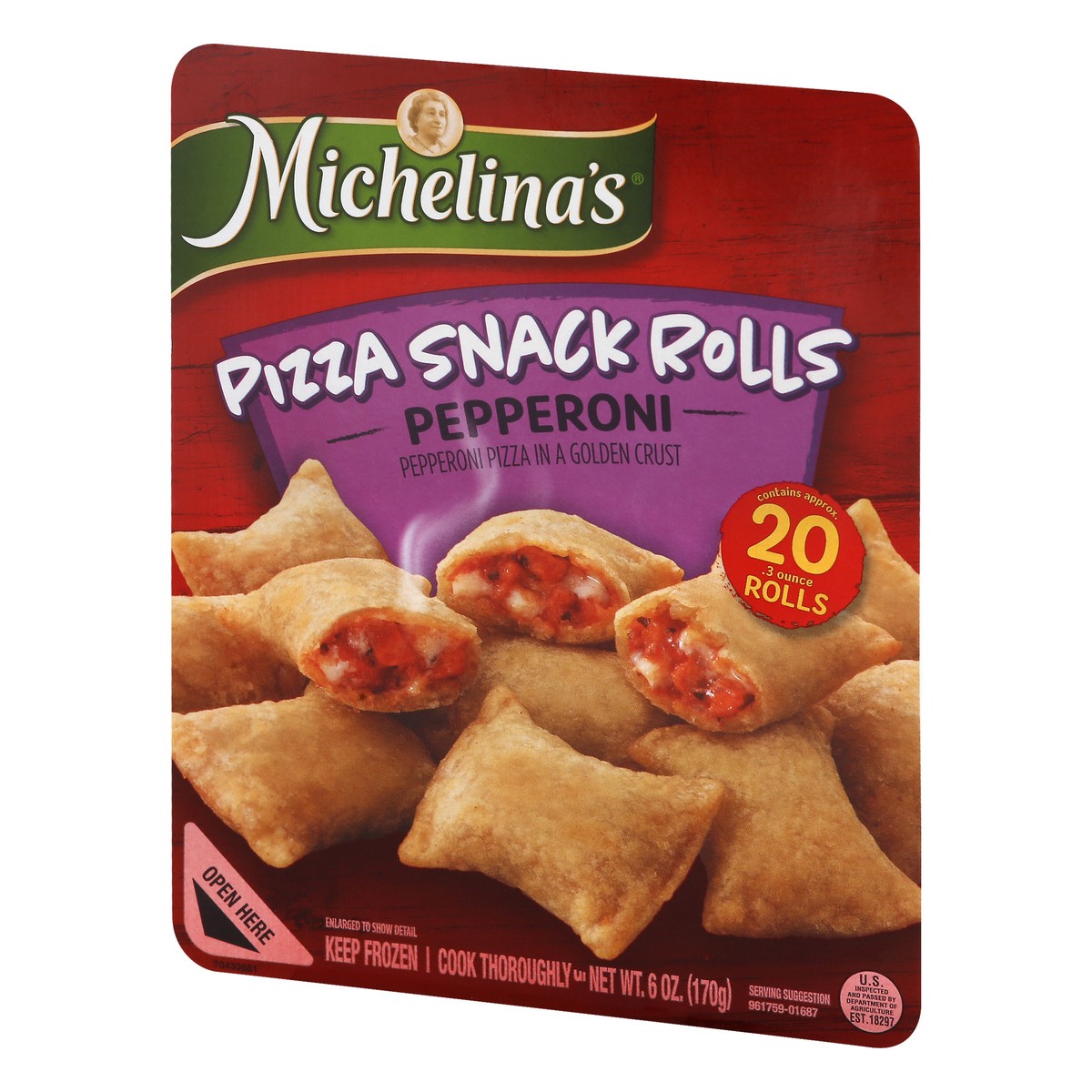 slide 9 of 10, Michelina's Pizza Snack Rolls, 6 oz