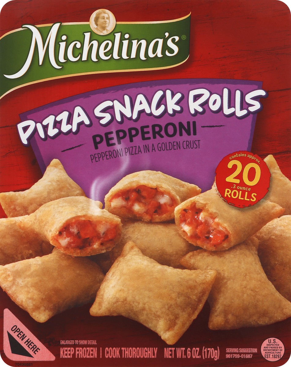 slide 1 of 10, Michelina's Pizza Snack Rolls, 6 oz