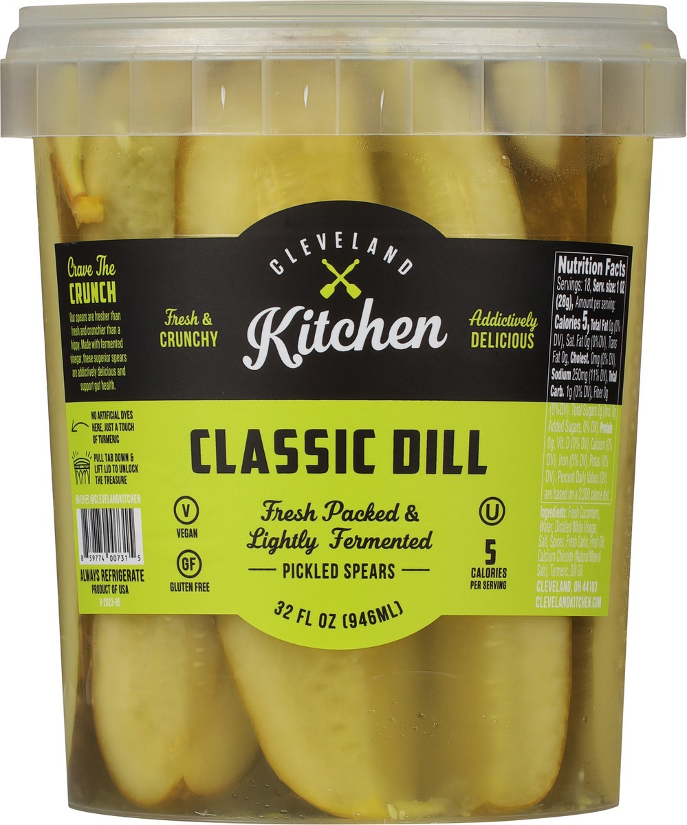 slide 9 of 9, Cleveland Kitchen Classic Dill Pickle Spears, 32 fl oz