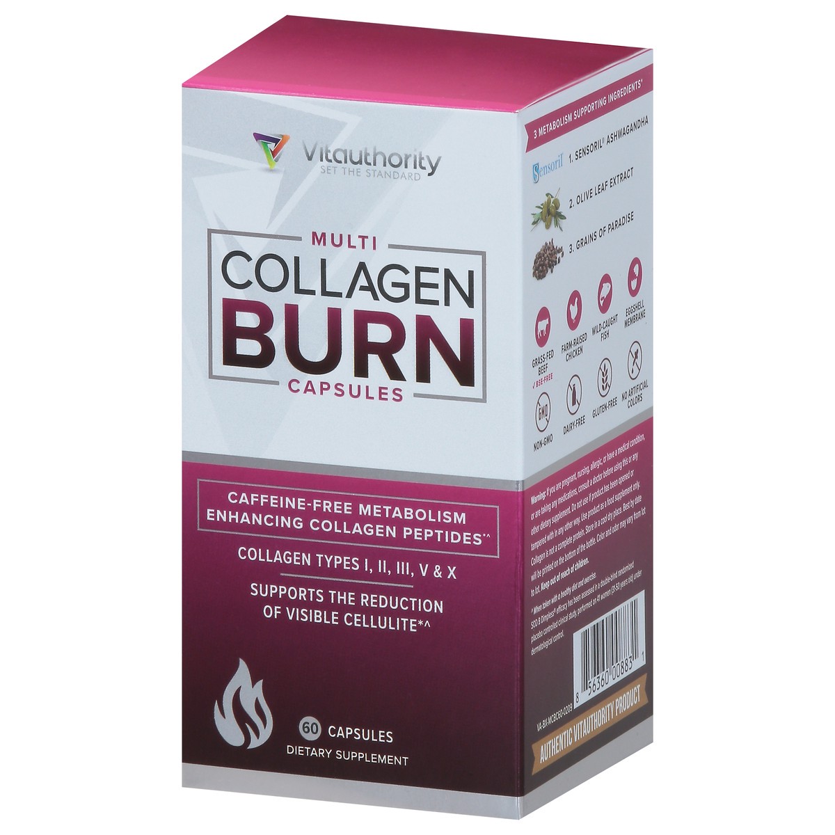 slide 6 of 9, Vitauthority Multi Collagen Burn Capsules, 60 ct
