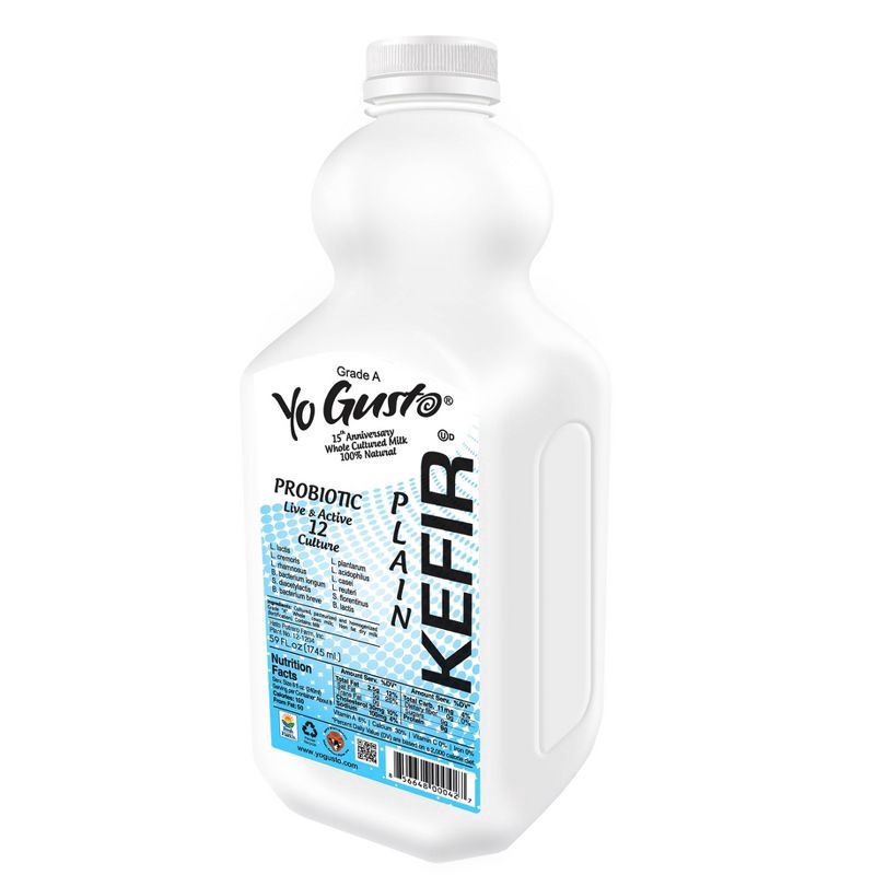 slide 1 of 1, YoGusto Plain Kefir - 59 fl oz, 59 fl oz