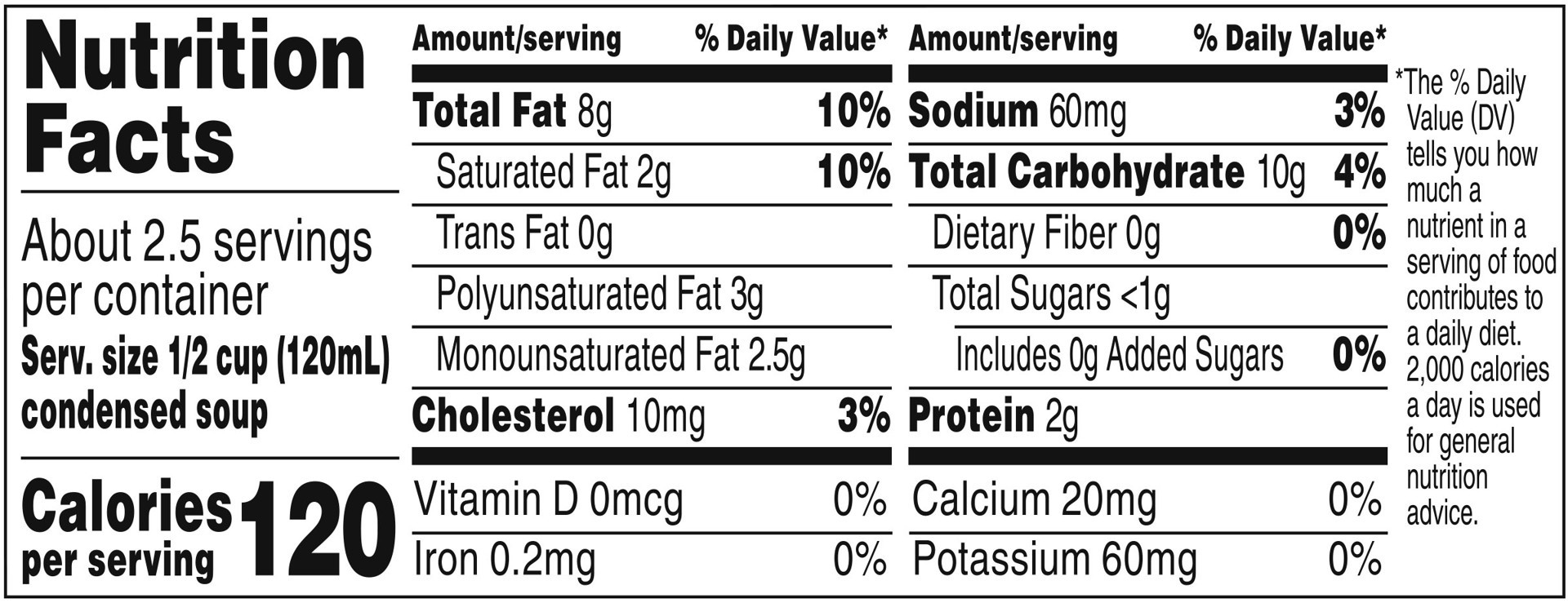 slide 5 of 5, Campbell's Condensed Unsalted Cream of Chicken Soup, 10.5 oz Can, 10.5 oz