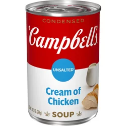 Campbell's Condensed Unsalted Cream of Chicken Soup, 10.5 oz Can
