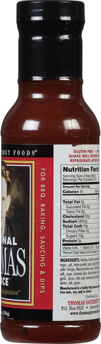 slide 8 of 9, Thomas Gourmet Foods Original Sauce 14 oz, 14 oz