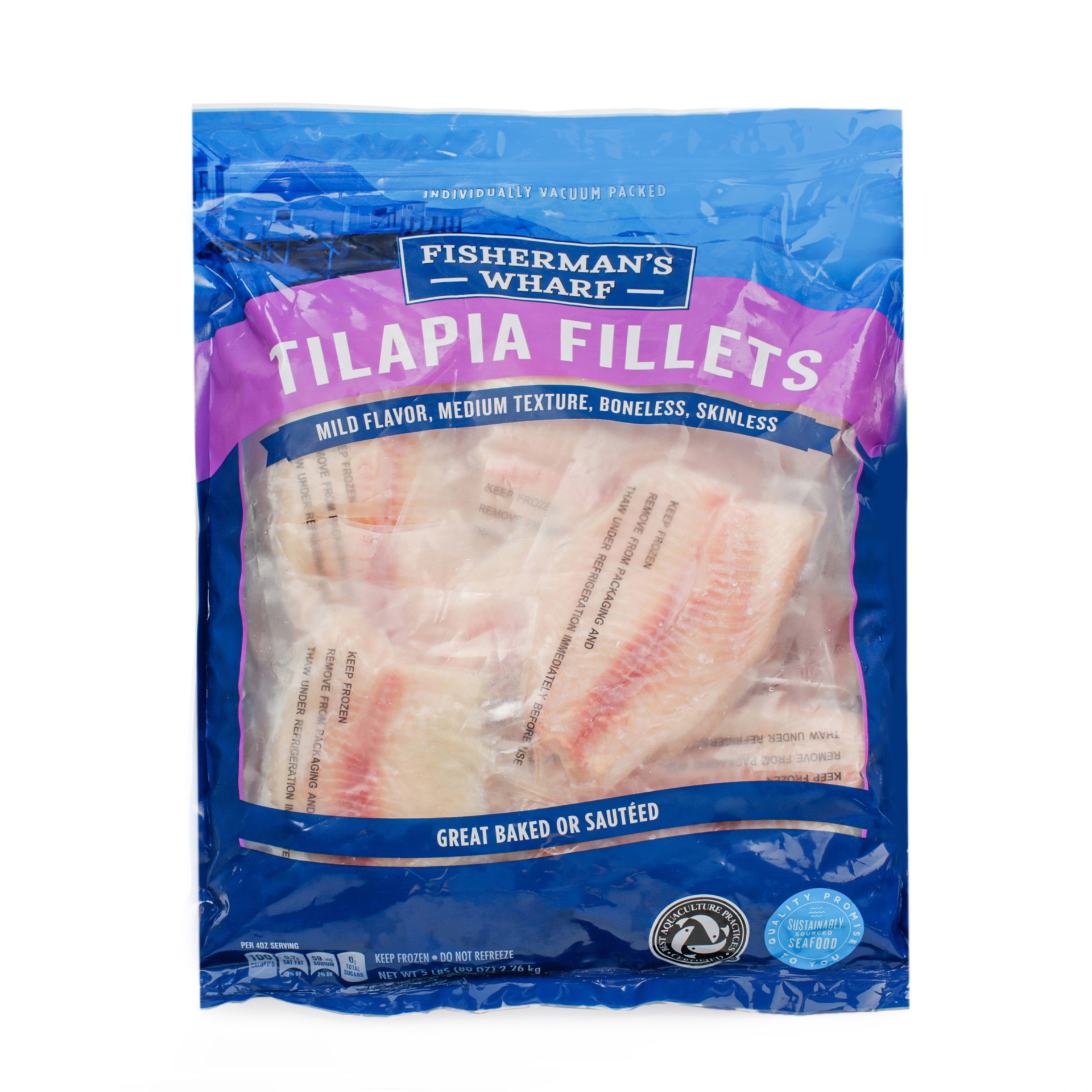 slide 1 of 1, Fisherman's Wharf Tilapia Fillet, per lb