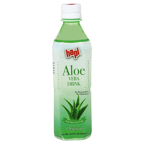 slide 1 of 1, Hapi Original Aloe Vera Drink, 16.9 oz