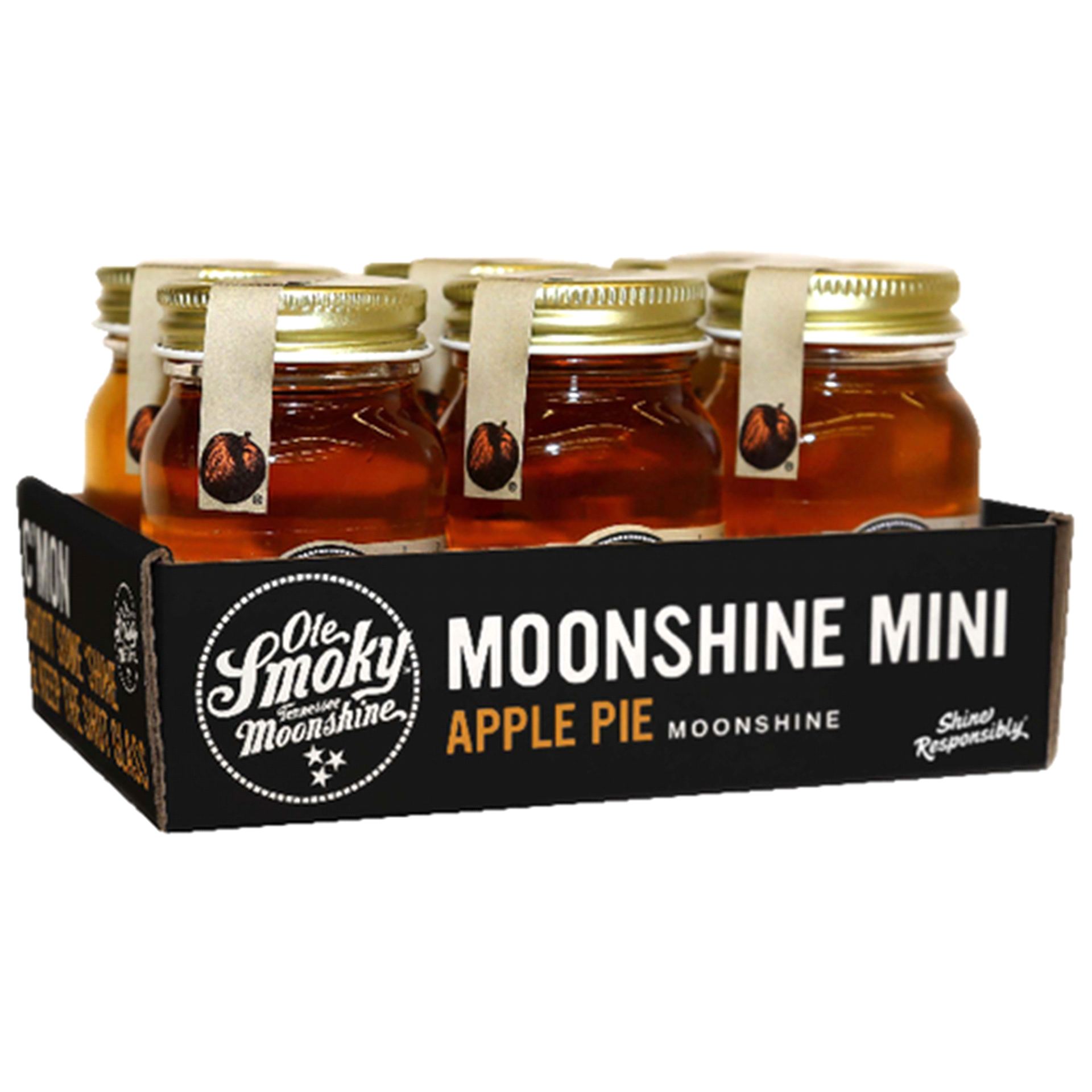 slide 1 of 1, Ole Smoky Moonshine Apple Pie Moonshine, 6 ct; 50 ml