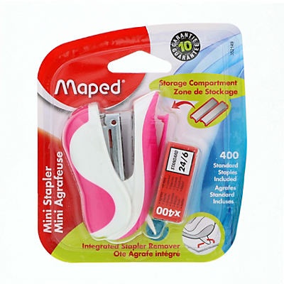 slide 1 of 1, Maped Soft Grip Mini Stapler Assorted, 1 ct