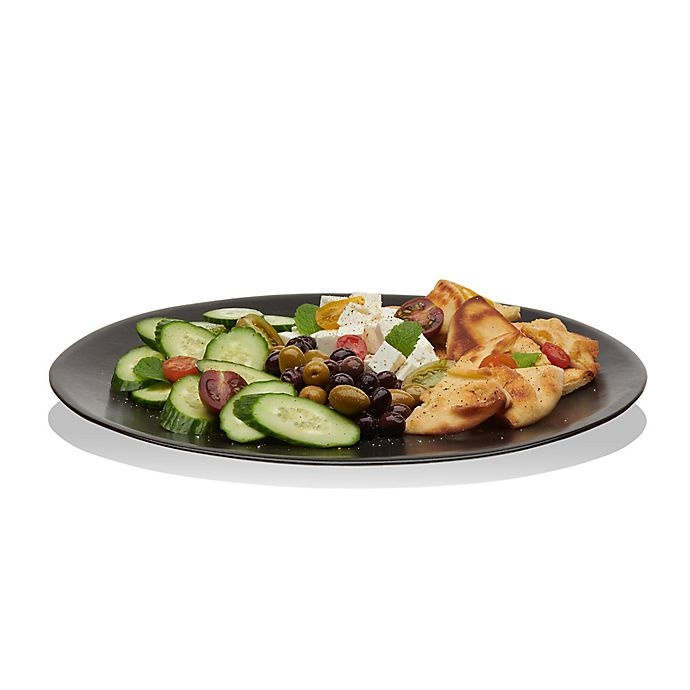 slide 4 of 10, Libbey Glass Prologue Drift Platter Set - Black, 2 ct