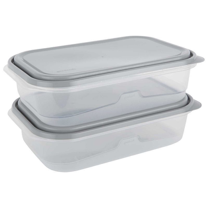 slide 1 of 8, Good Cook Everyware Extra-Large Rectangles Containers + Lids - 2 ea 1.1 gal, 2 ct