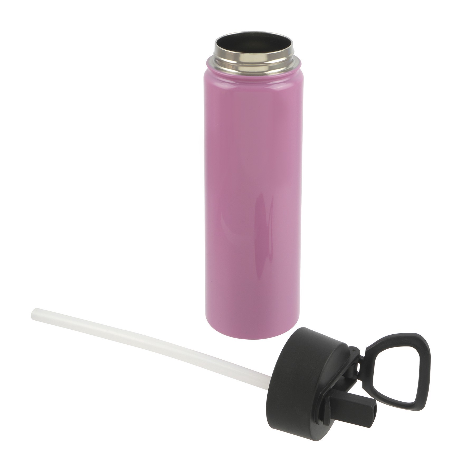 slide 3 of 3, 22oz. Stainless Steel Sublimation Water Bottle With Travel Lid By Make Market, 22 oz