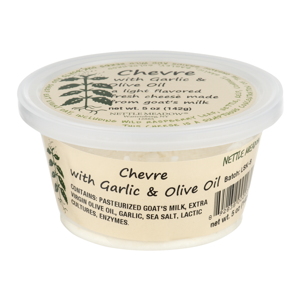 slide 1 of 1, Nettle Meadow Garlic & Olive Oil Chevre Spread, 5 oz