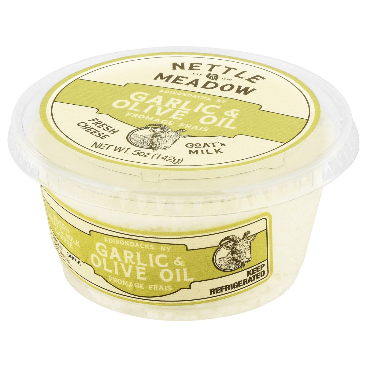 slide 5 of 14, Nettle Meadow Garlic & Olive Oil Chevre Spread, 5 oz