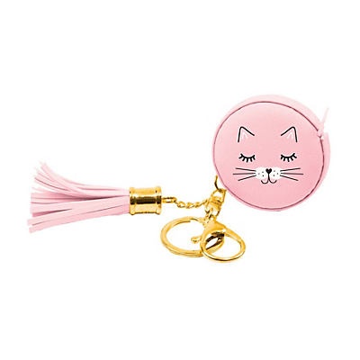 slide 1 of 1, Eccolo Measuring Tape Key Chain Pink Kitty, 1 ct