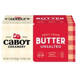 Cabot Creamery Unsalted Butter Sticks 1 lb