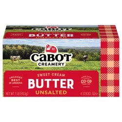 Cabot Creamery Unsalted Butter Sticks 1 lb
