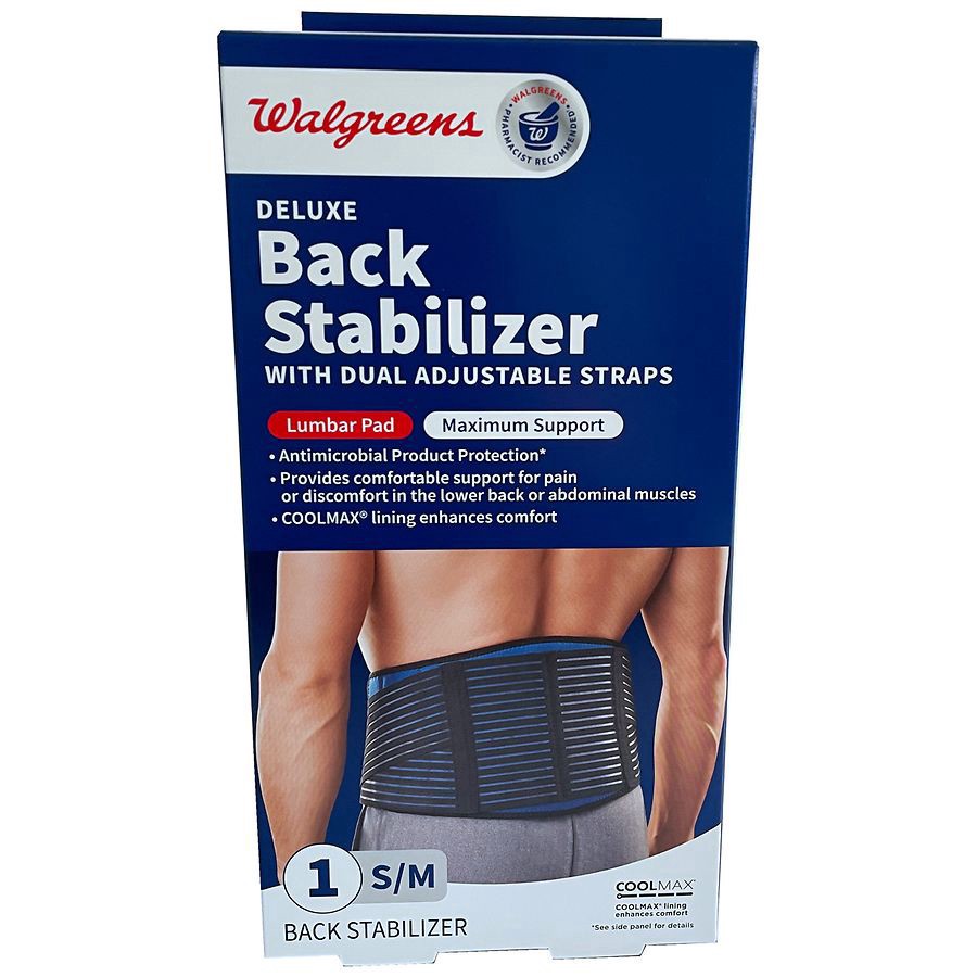 slide 1 of 5, Walgreens Deluxe Small/Medium Back Stabilizer, 1 ct