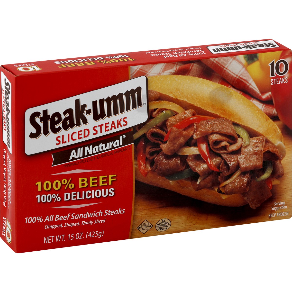 slide 6 of 12, Steak-umm Steaks 10 ea, 10 ct