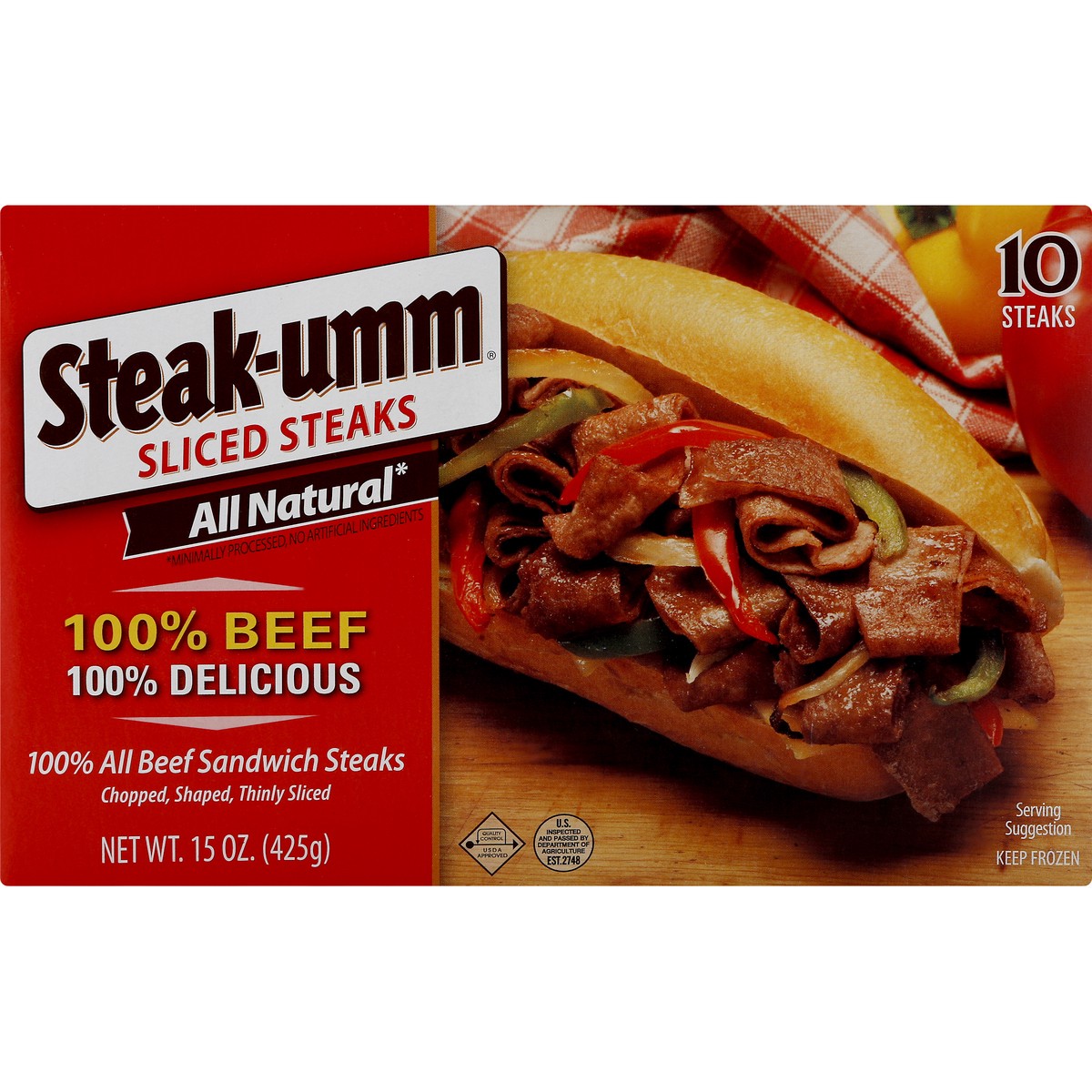 slide 1 of 12, Steak-umm Steaks 10 ea, 10 ct