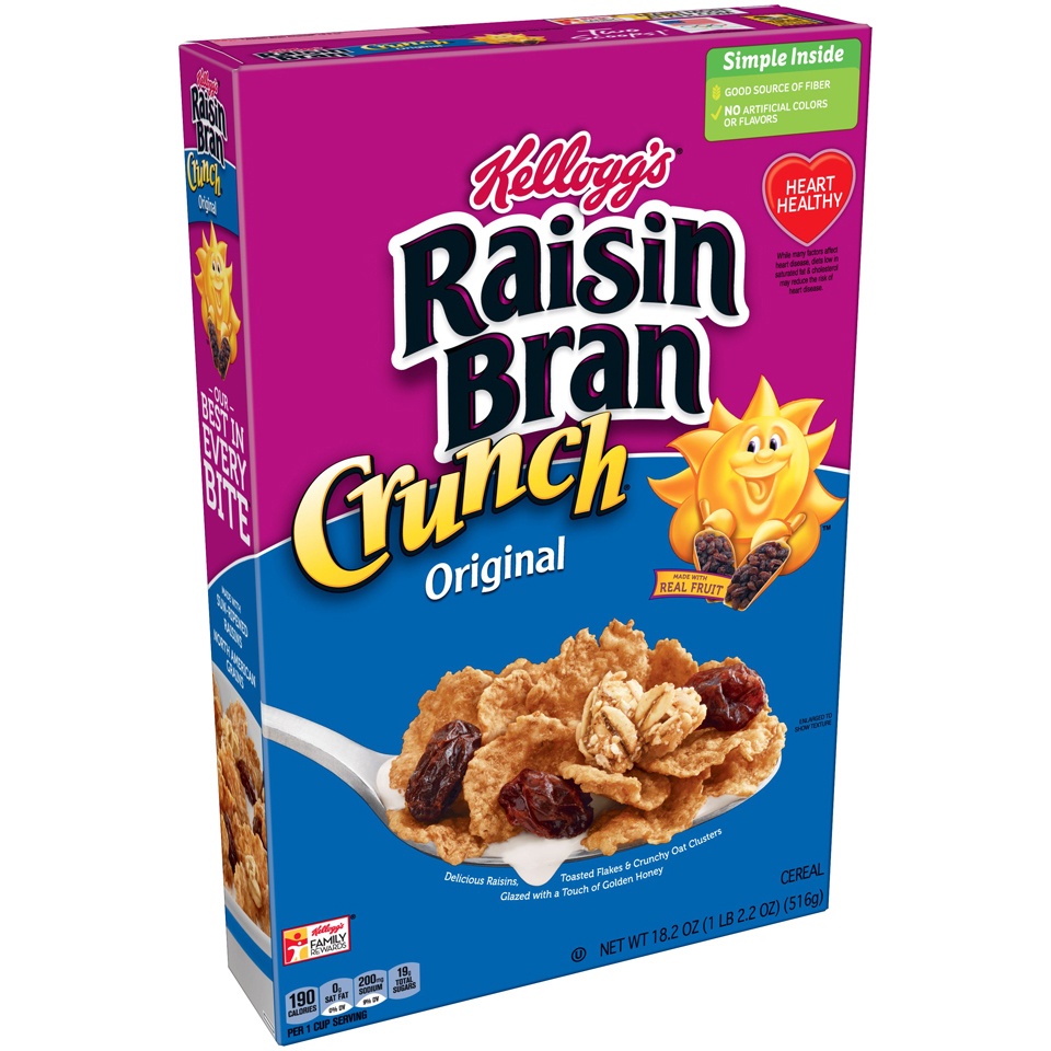 slide 3 of 3, Raisin Bran Crunch - Kellogg's, 18.2 oz