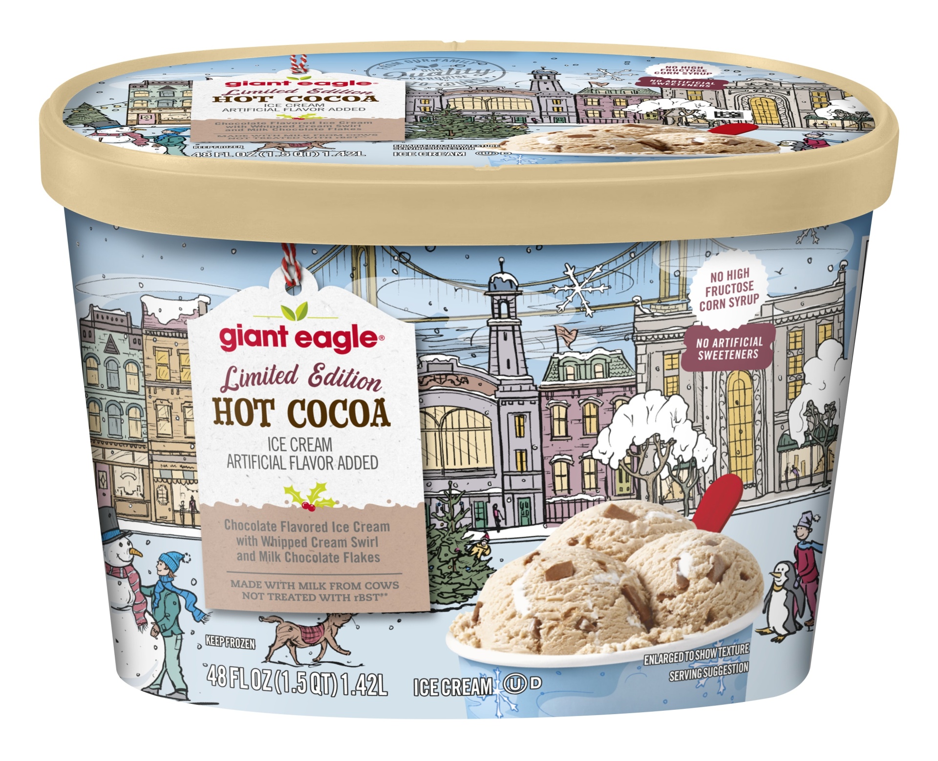 slide 1 of 1, Giant Eagle Ice Cream, Hot Cocoa, Limited Edition - 48 oz, 48 oz