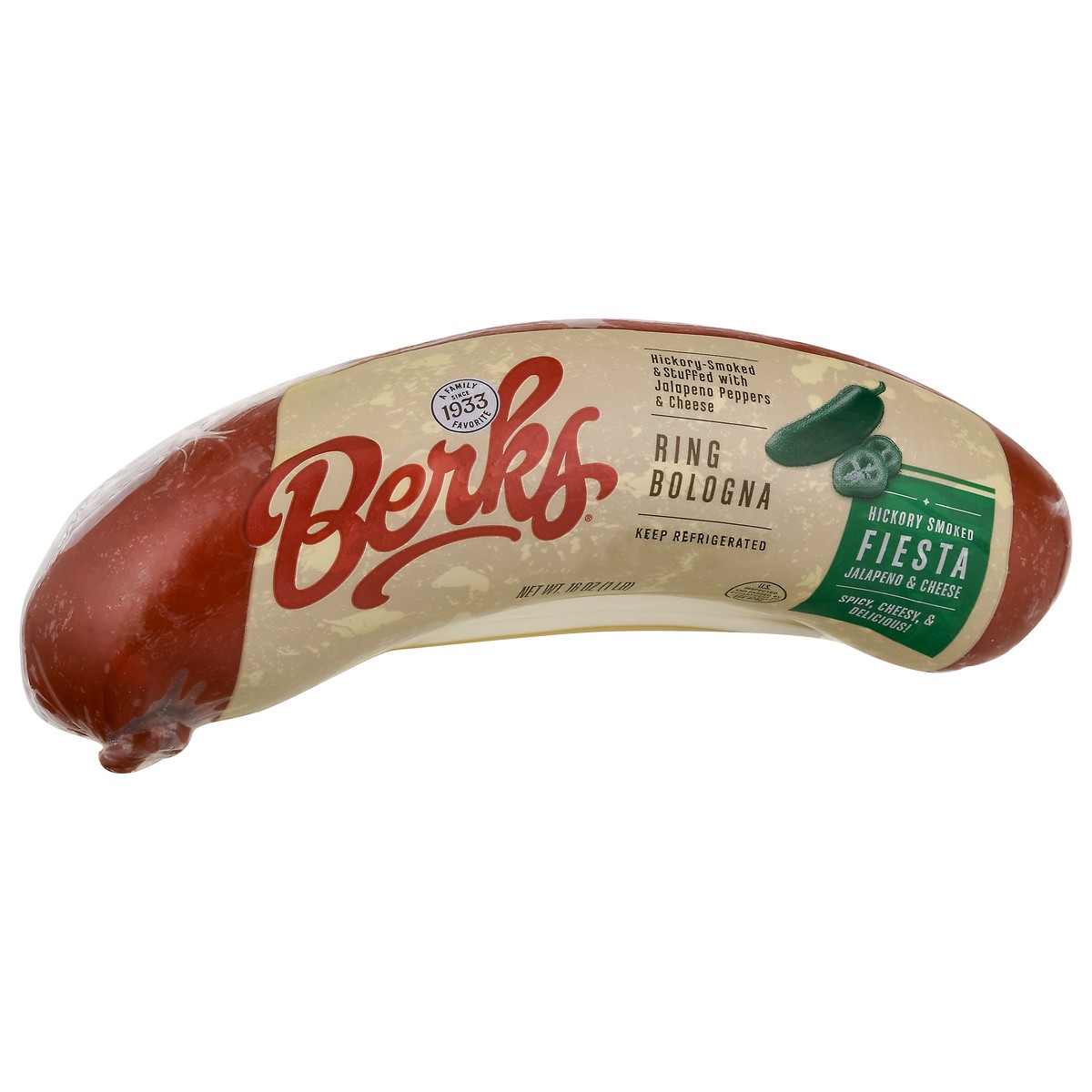 slide 6 of 11, Berks Hickory Smoked Fiesta Jalapeno & Cheese Ring Bologna 16 oz, 16 oz
