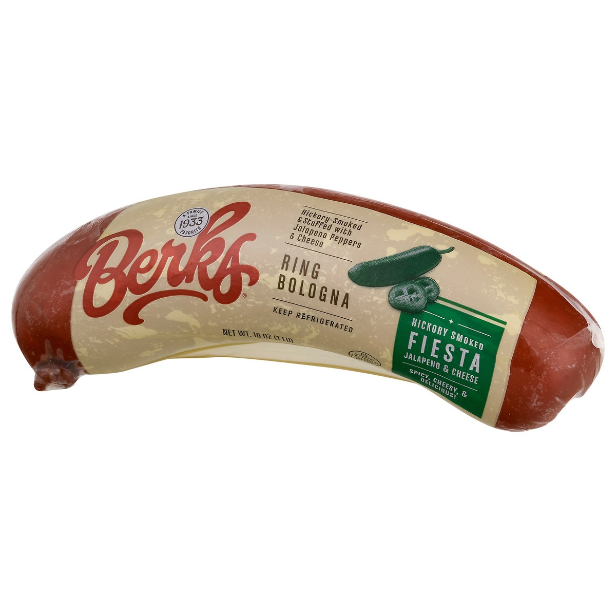 slide 7 of 11, Berks Hickory Smoked Fiesta Jalapeno & Cheese Ring Bologna 16 oz, 16 oz