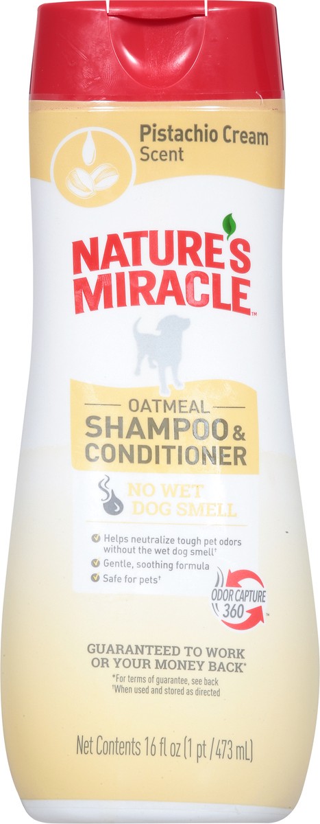 slide 7 of 9, Nature's Miracle Oatmeal Pistachio Cream Scent Shampoo & Conditioner 16 fl oz, 16 fl oz