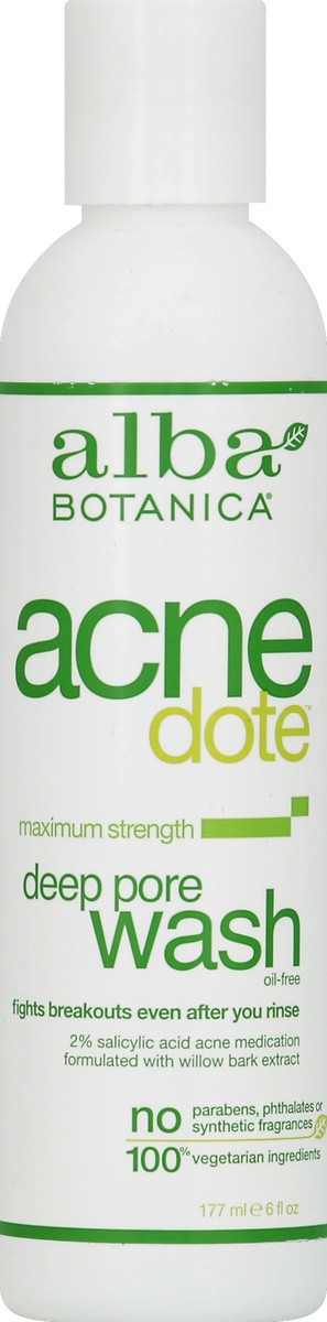 slide 3 of 4, Alba Botanica ACNEdote Maximum Strength Deep Pore Wash 6 fl. oz. Bottle, 6 fl oz
