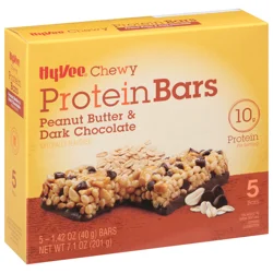Hy-vee Peanut Butter & Dark Chocolate Chewy Protein Bars - 7.1 oz