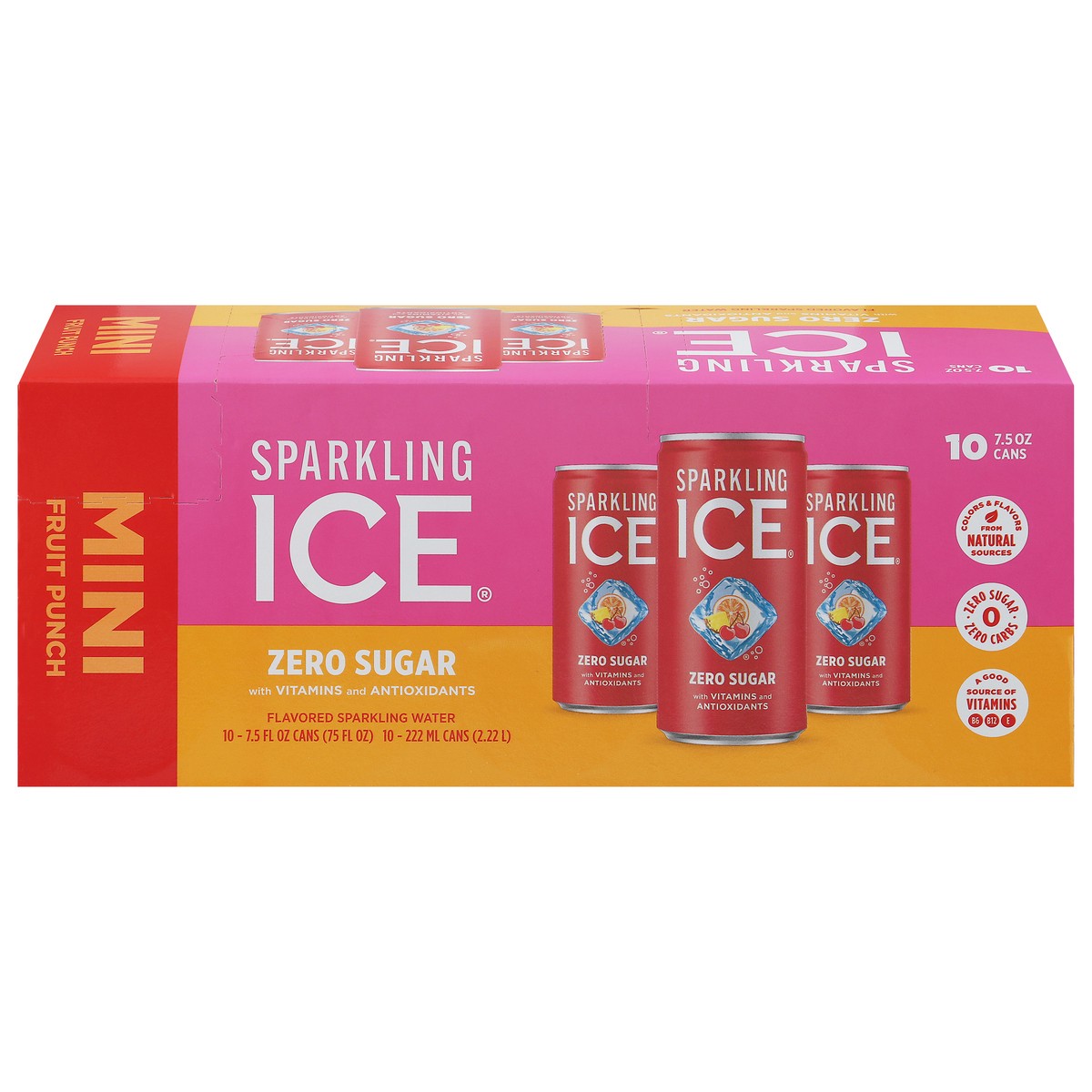 slide 10 of 14, Sparkling ICE Fruit Punch (10) 7.5 Cans, 10 ct; 7.5 oz
