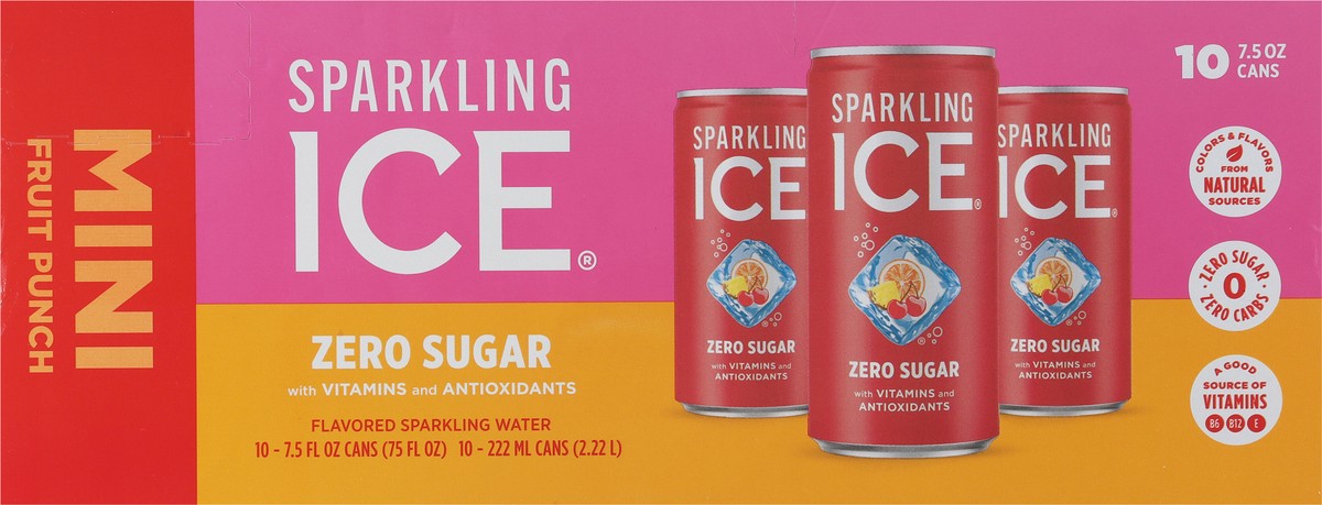 slide 7 of 14, Sparkling ICE Fruit Punch (10) 7.5 Cans, 10 ct; 7.5 oz