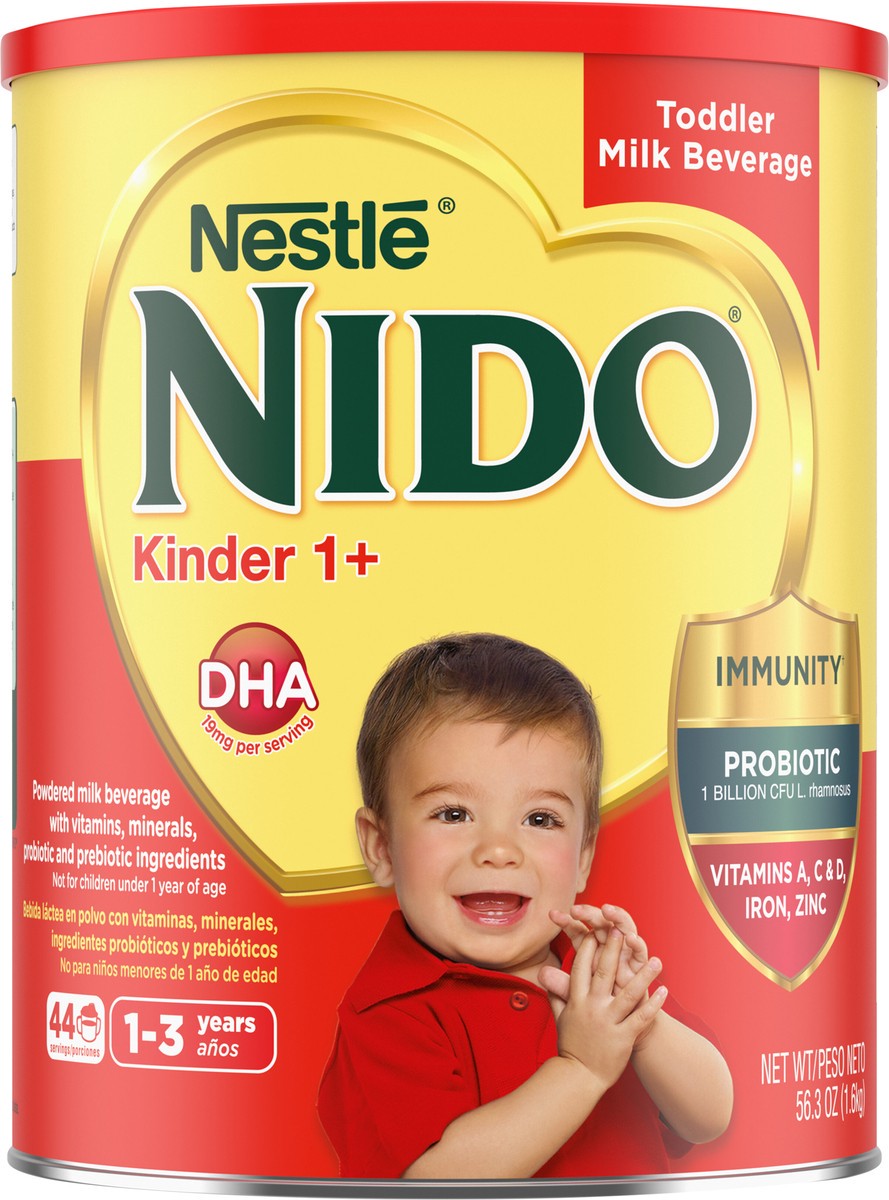 slide 9 of 9, Nido Nestle NIDO Kinder 1+ Toddler Powdered Milk Beverage - Canister - Shelf Stable Toddler Drink 56.3 oz., 56.3 oz