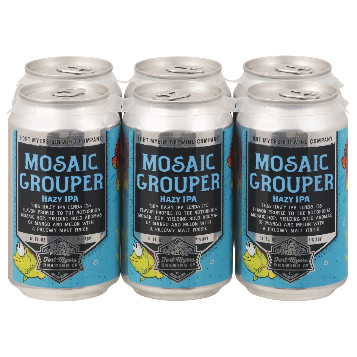 slide 10 of 12, Fort Myers Mosaic Grouper Hazy IPA, 6 ct; 12 oz