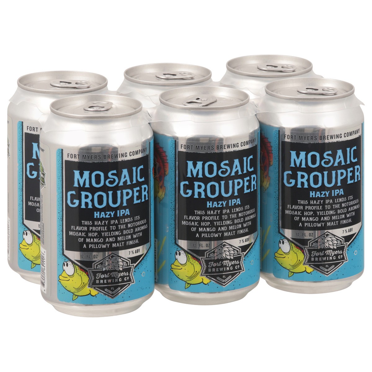 slide 9 of 12, Fort Myers Mosaic Grouper Hazy IPA, 6 ct; 12 oz