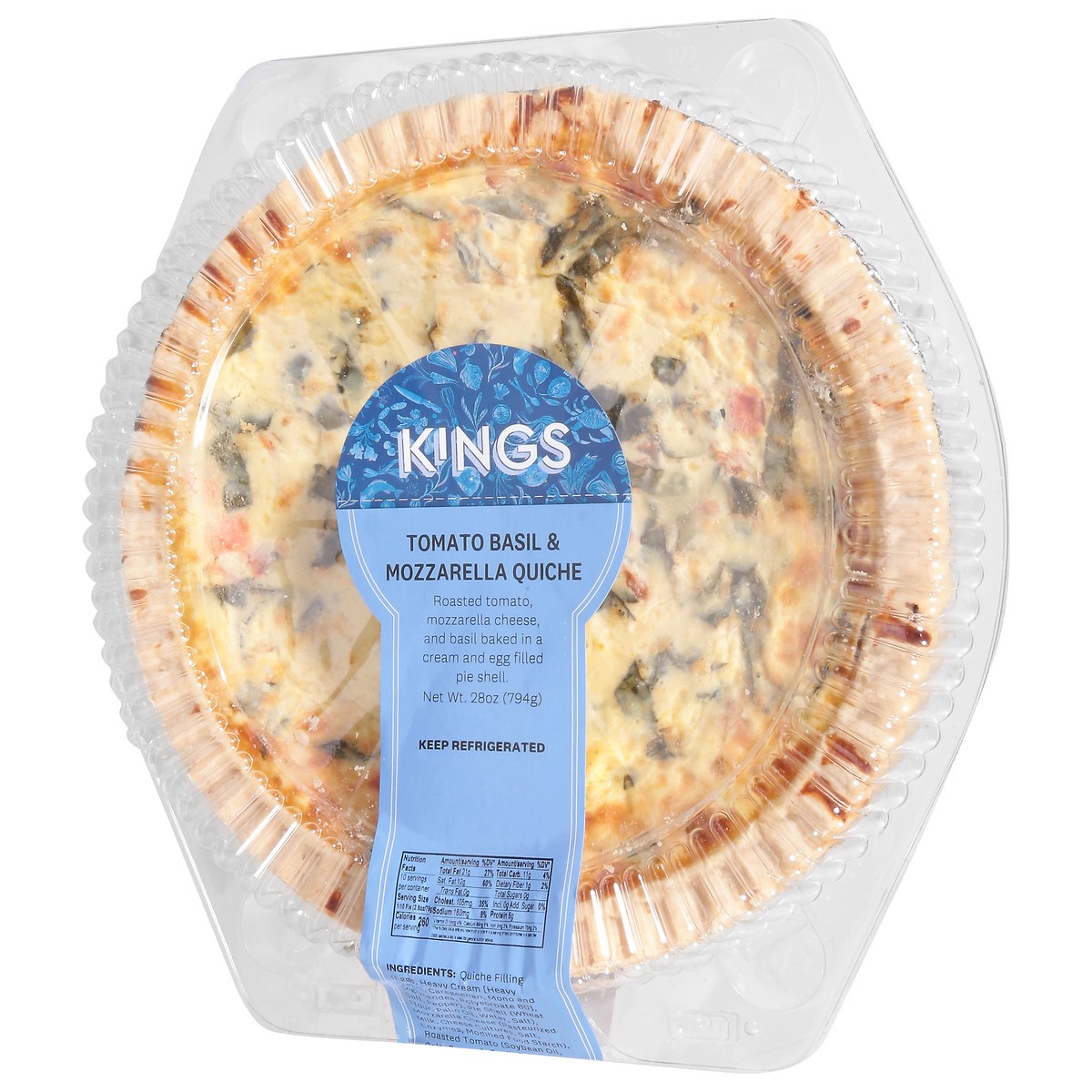 slide 12 of 14, Quiche Tomato Basil Mozzarella - 28 OZ, 28 oz