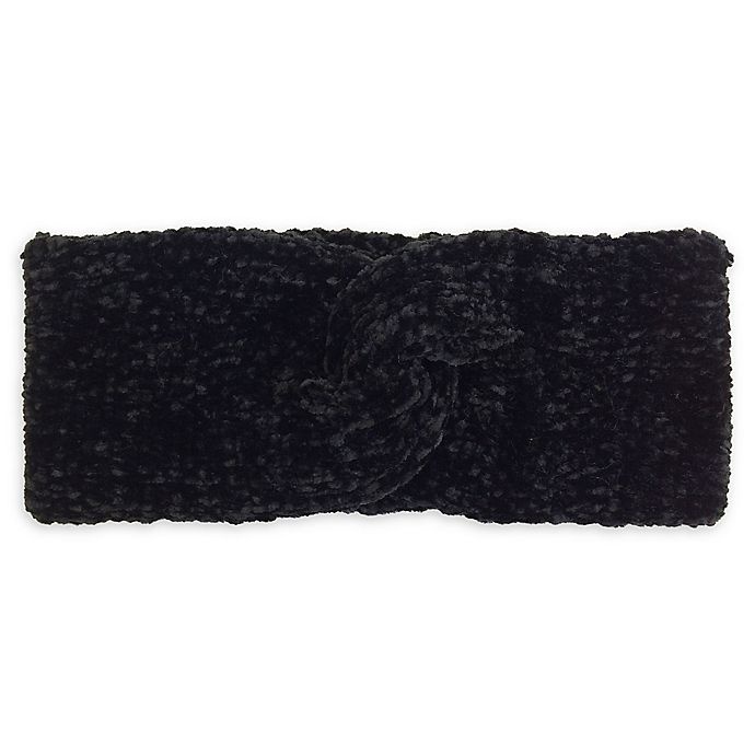 slide 1 of 2, Isaac Mizrahi Chenille Twisted Women's Head Wrap - Black, 1 ct