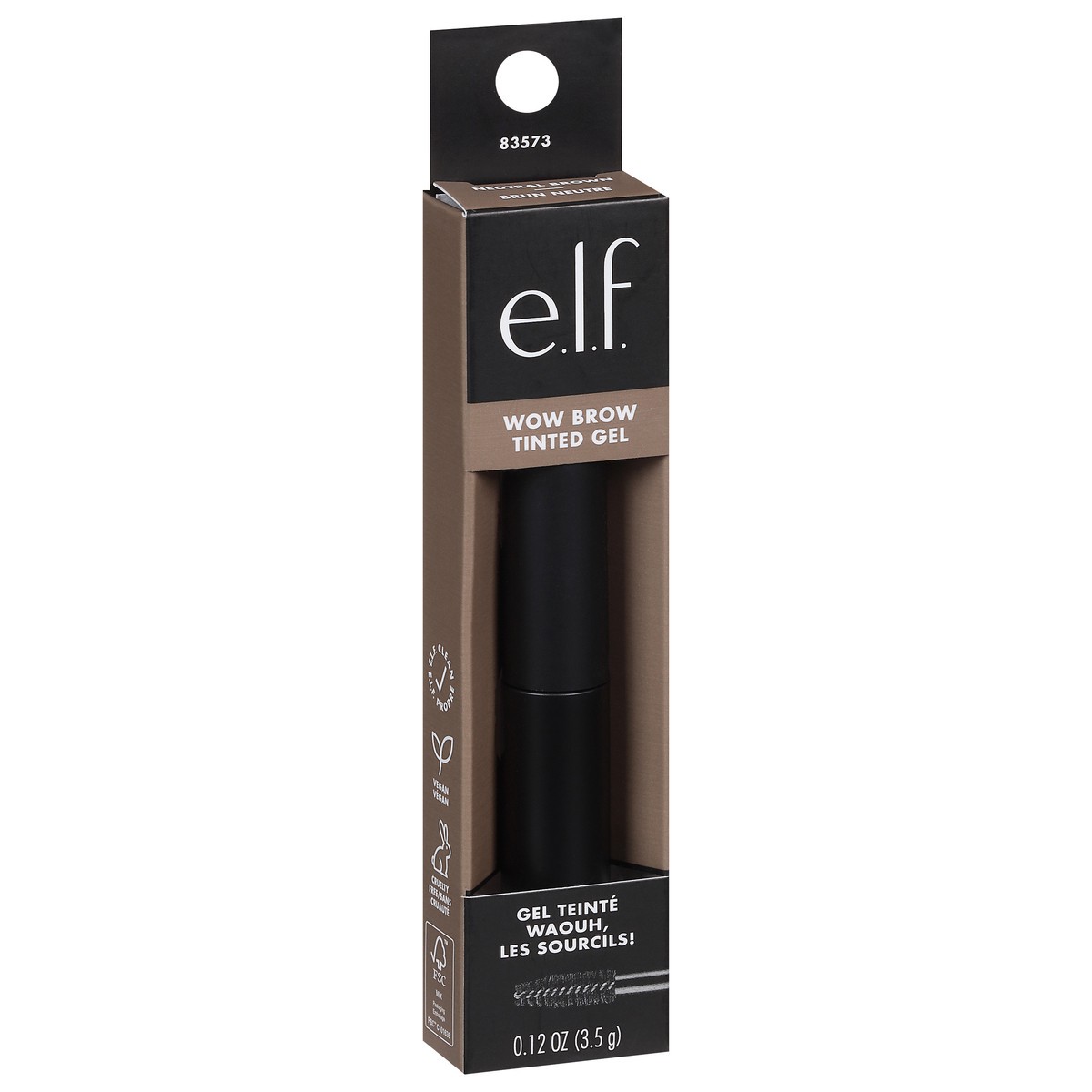 slide 5 of 9, e.l.f. Neutral Brown Wow Brow Tinted Gel 0.12 oz, 0.123 oz