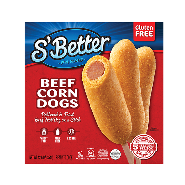 slide 1 of 1, S'Better Farms Beef Corn Dogs, 12.5 oz