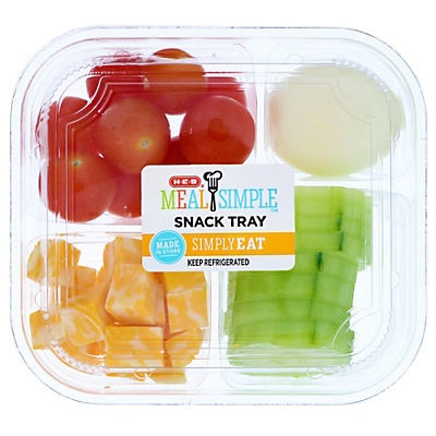 slide 1 of 1, H-E-B Small Veggie Cheese and Egg Snack Tray, 1 ct