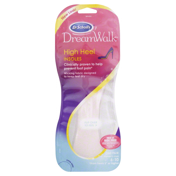 slide 1 of 1, Dr. Scholl's Dreamwalk High Heel Insoles Women's Sizes, 1 pair