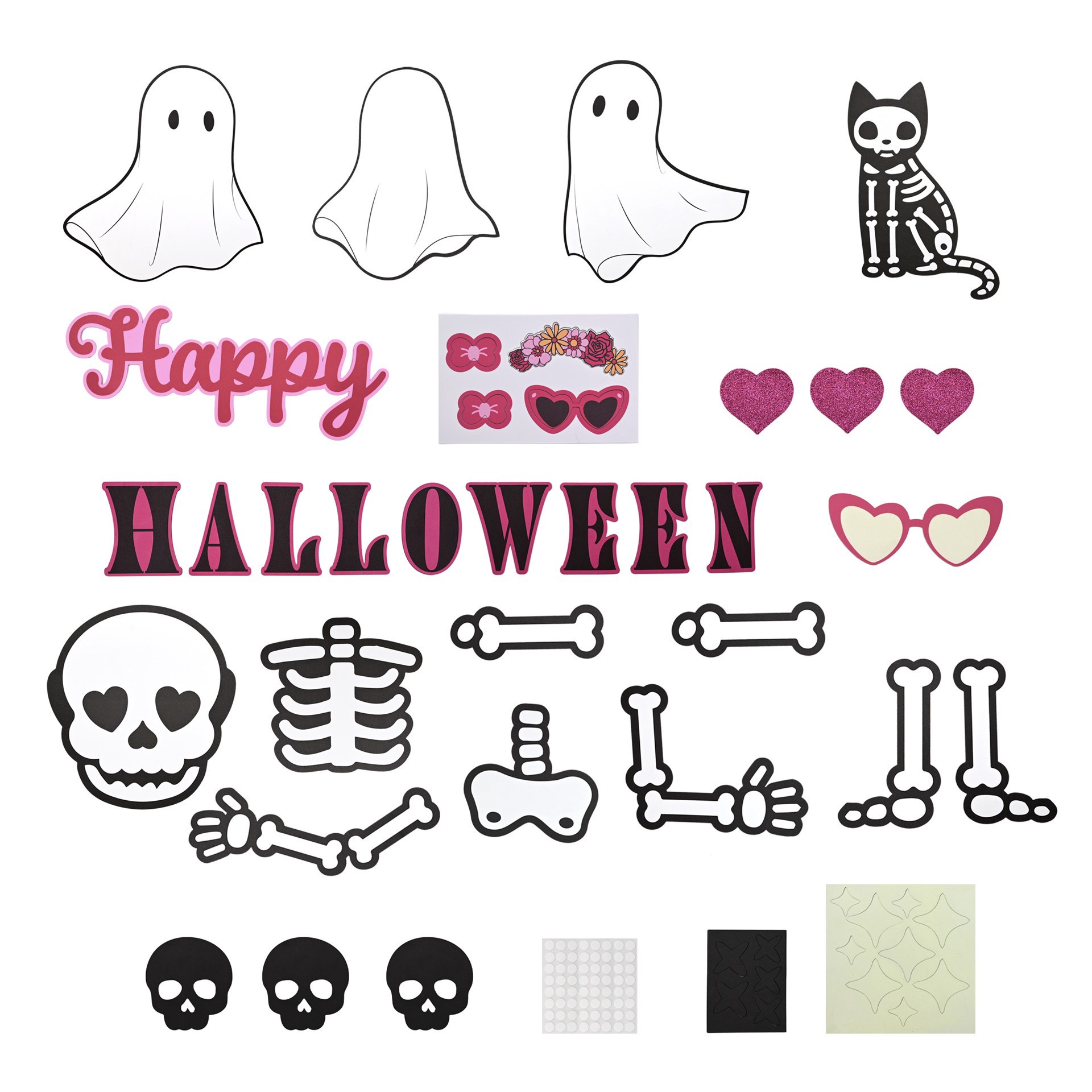 slide 3 of 3, Sweet & Spooky Glow-In-The-Dark Door Decor By Creatology, 5 in x 8 in x 2 in