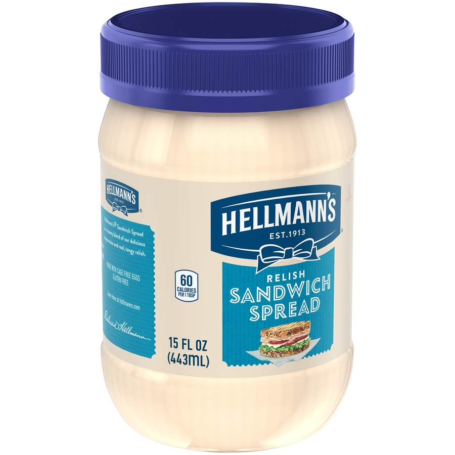 slide 2 of 5, Hellmann's Helman Sandwich Sp Rlsh, 15 fl oz