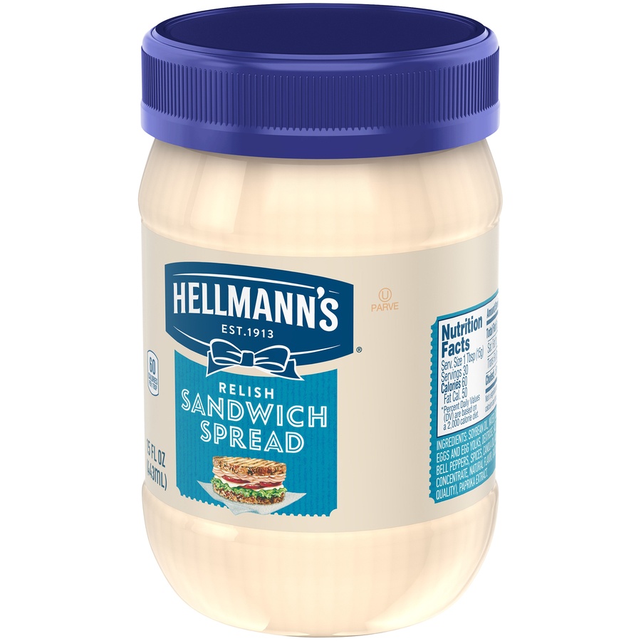 slide 3 of 5, Hellmann's Helman Sandwich Sp Rlsh, 15 fl oz
