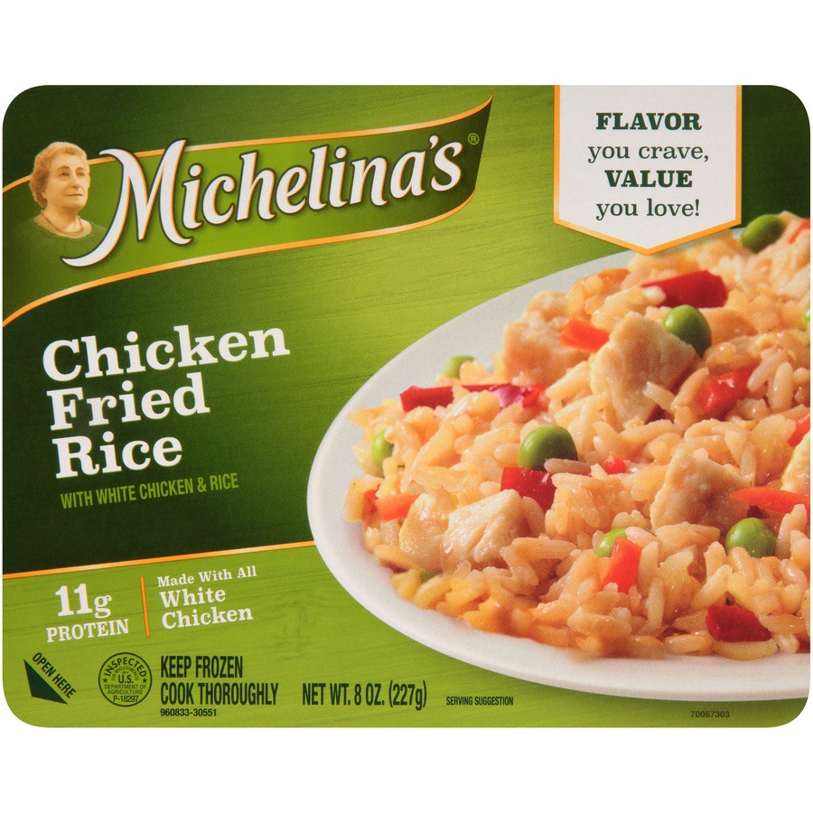 slide 1 of 6, Michelina's Chicken Fried Rice 8.0 Oz. (Frozen), 