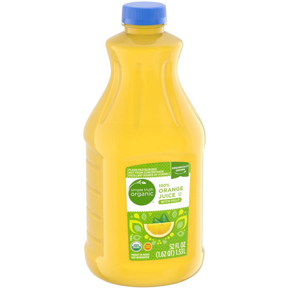 slide 5 of 6, Simple Truth Organic 100 Orange Juice With Pulp - 52 fl oz, 52 fl oz