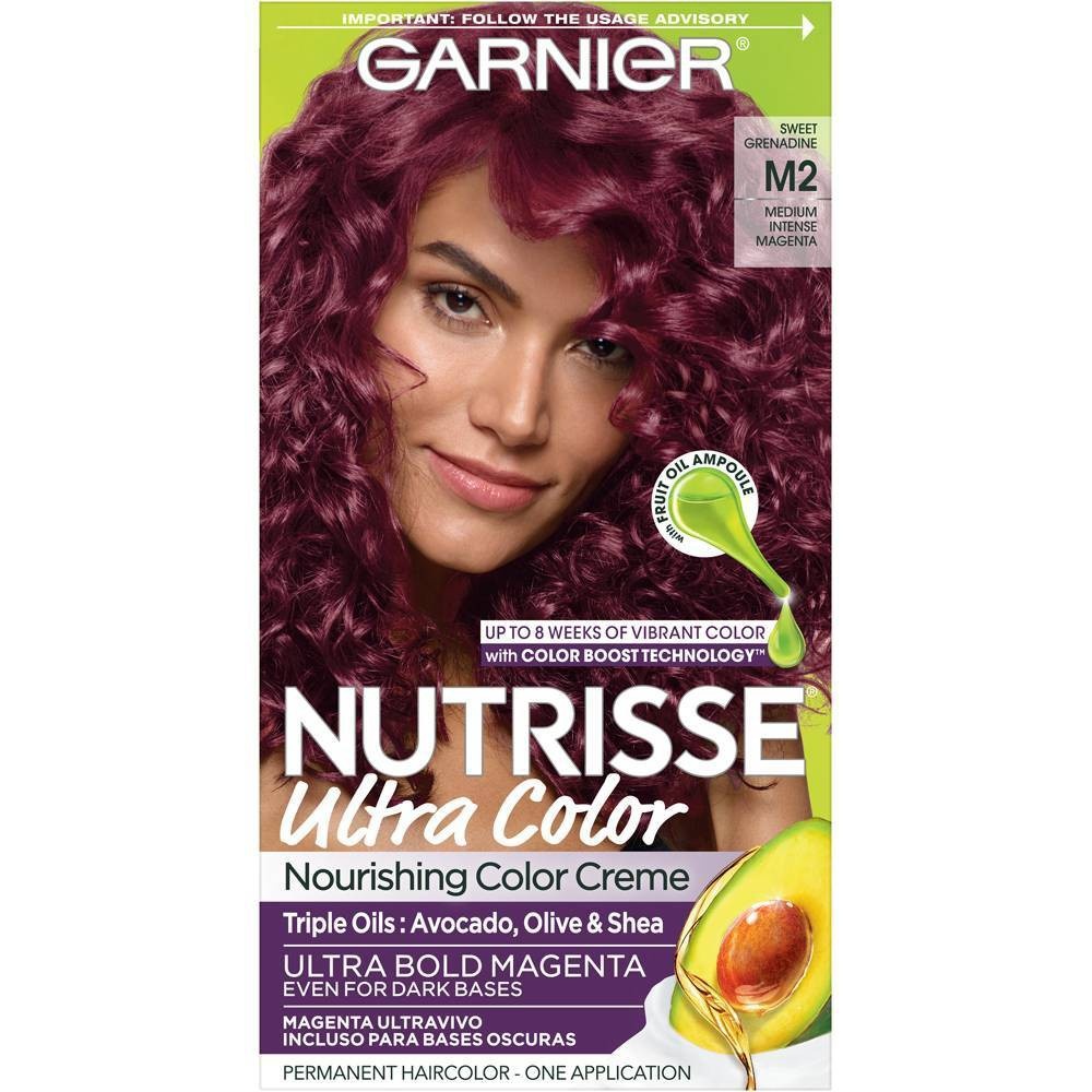 slide 1 of 1, Garnier Ultra Color Nourishing Permanent Hair Color Crème - Medium Intense Magenta, 1 ct