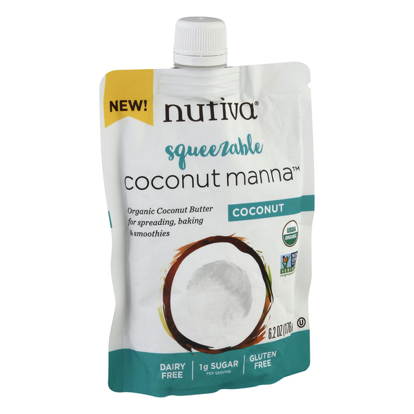 slide 1 of 1, Nutiva Squeezable Organic Coconut Manna, 6.2 oz